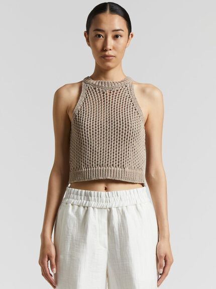 Peserico - Soft cotton tricot top - Cappucino