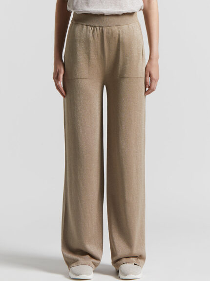 Peserico - Trousers in cotton crepe yarn - Cappucino