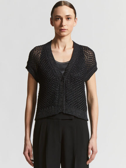 Peserico - Soft cotton tricot sweater - Black