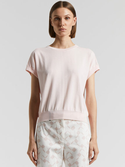 Peserico - Pure cotton crepe tricot sweater - Aurora